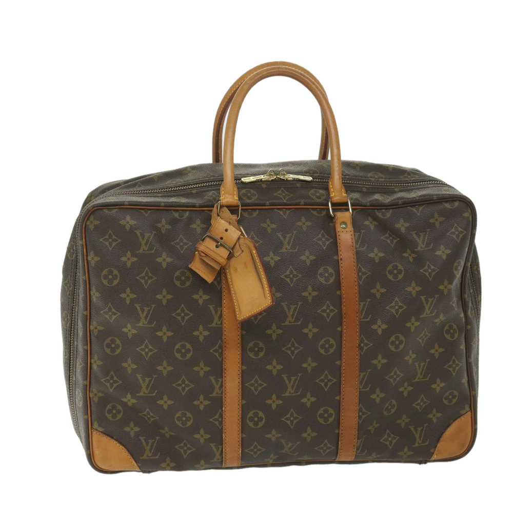 VINTAGE Louis Vuitton Monogram Canvas Travel Bag in Brown and Tan Leather